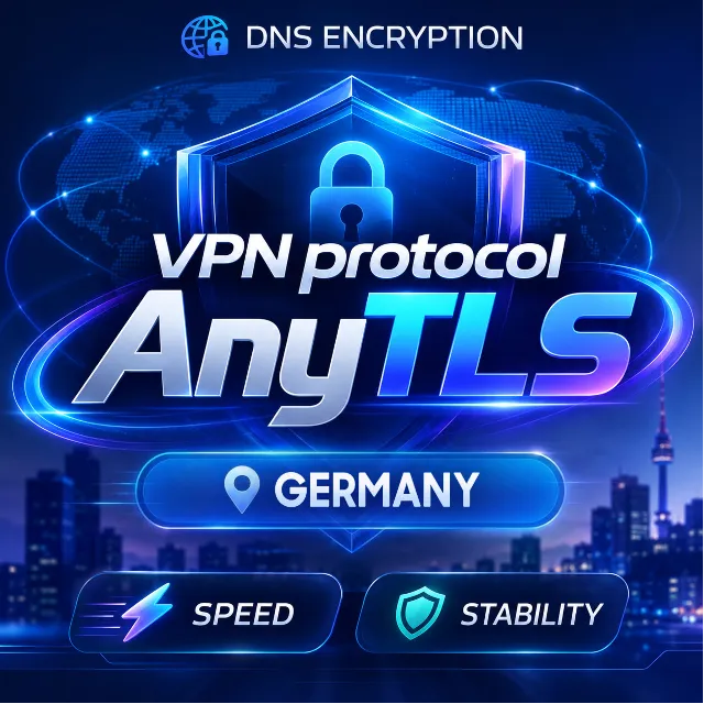 VPN Германия 🌍 (протокол AnyTLS) · 1-6m · DNS DoH⚡