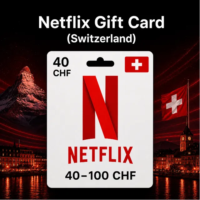 Netflix Gift Card (Швейцария) 40–100 CHF | Код пополнения