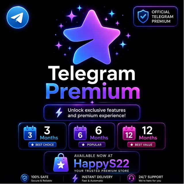 Telegram Premium 🚀 Мгновенная автоматическая доставка 24/7 | 3, 6 и 12 месяцев