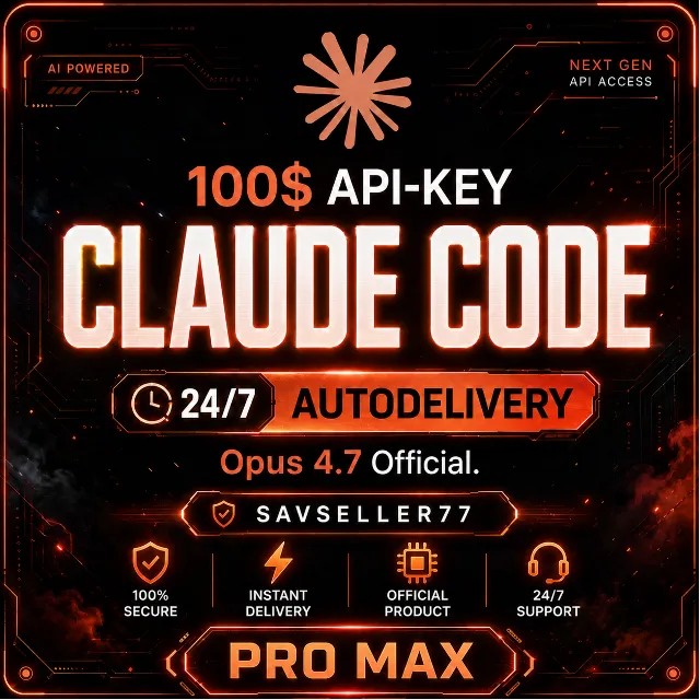 24/7 | 100$  CLAUDE API | OPUS 4.7 | Anthropic API | Claude | MAX PRO