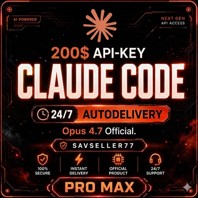 24/7 | 200$ CLAUDE API | OPUS 4.7 | Anthropic API | Claude | MAX PRO