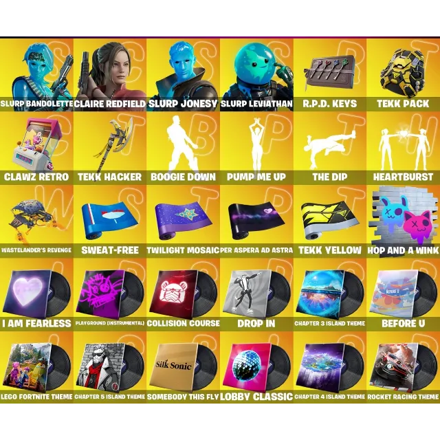 Мгновенный доступ•FN (все платформы)•291 skins (105 paid)•Lowlight•Полный доступ