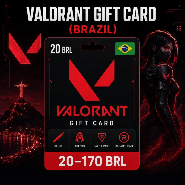 Valorant Gift Card (Бразилия) 20–170 BRL | Код пополнения