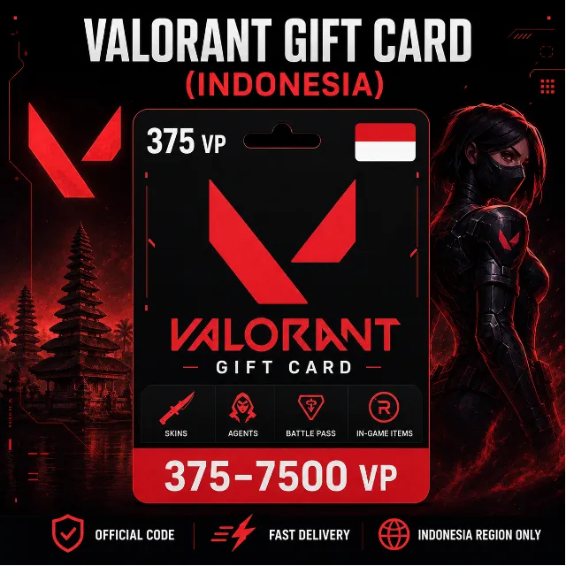 Valorant Gift Card (Индонезия) 375–7500 VP | Код пополнения