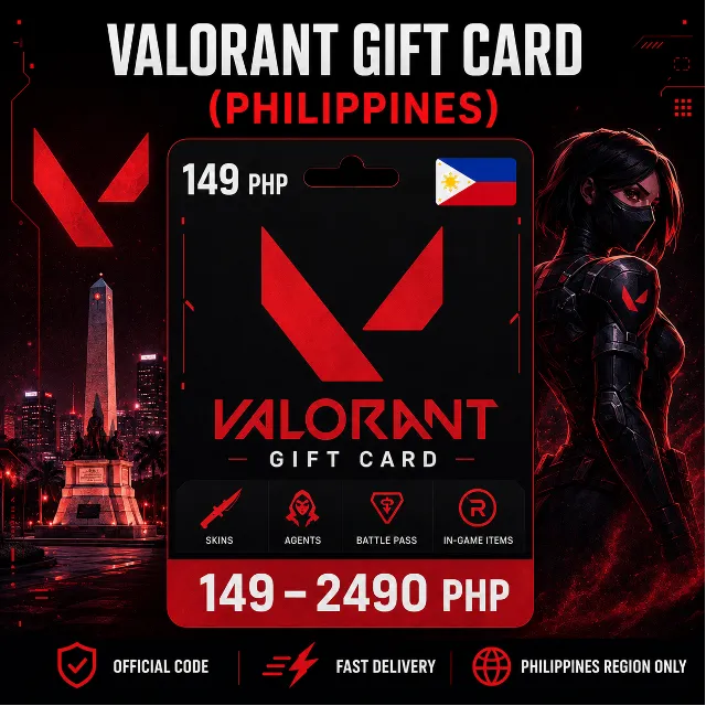 Valorant Gift Card (Филиппины) 149–2490 PHP | Код пополнения