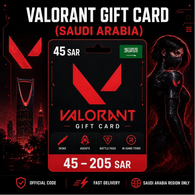 Valorant Gift Card (Саудовская Аравия) 45–205 SAR | Код пополнения