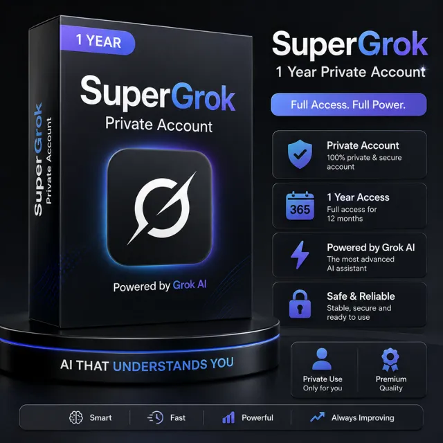 SuperGrok 1 year Private Account
