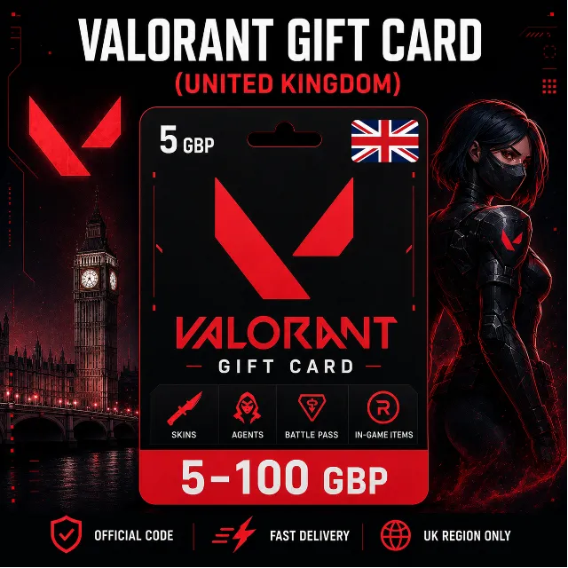 Valorant Gift Card (Великобритания) 5–100 GBP | Код пополнения