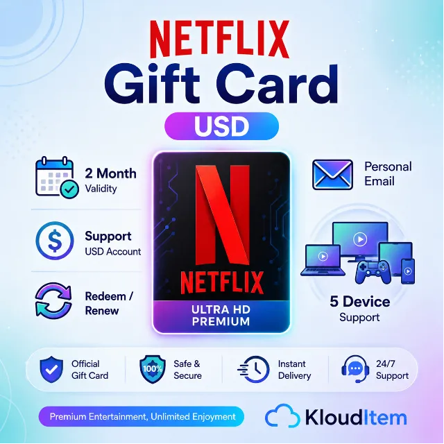 Пополнение/продление подписки Netflix на 2 месяца для личного аккаунта