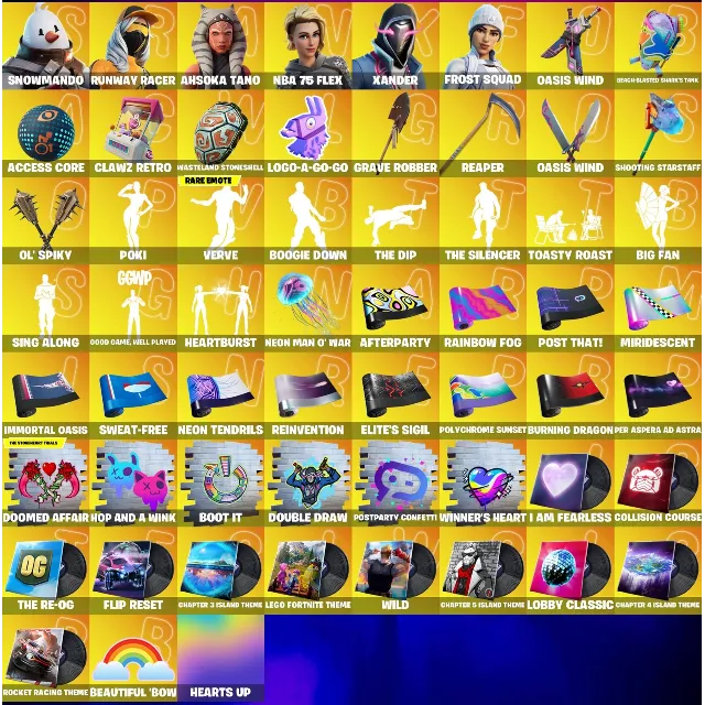Мгновенный доступ • FN (все платформы) • 183 skins • NBA 75 Flex • Полный доступ
