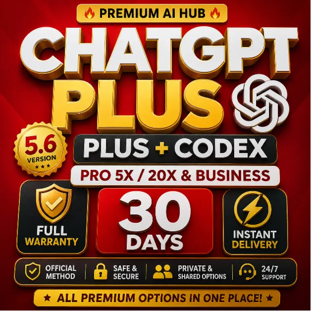 ChatGPT Plus | Pro | 5X | 20X | Готовый Аккаунт / Активация | Быстрая Выдача