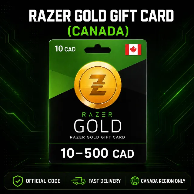 Razer Gold Gift Card (Канада) 10–500 CAD | Код пополнения