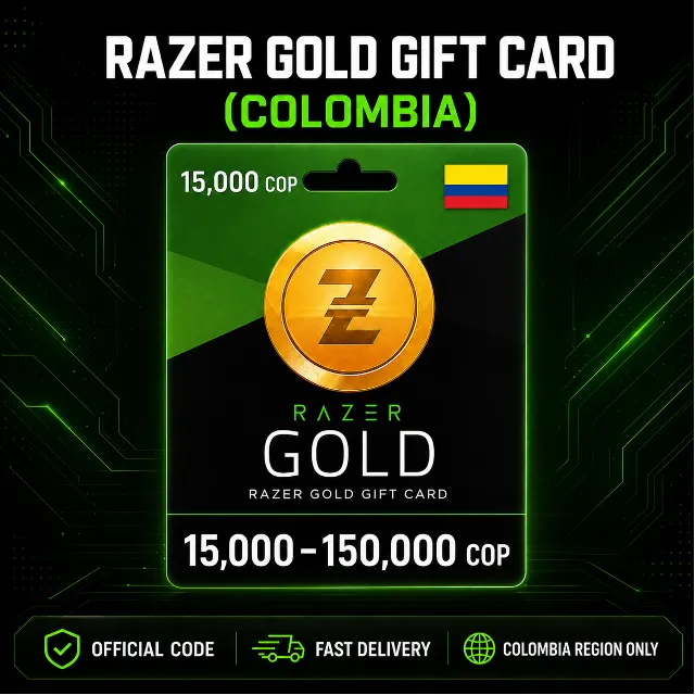 Razer Gold Gift Card (Колумбия) 15,000–150,000 COP | Код пополнения