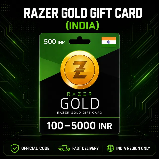 Razer Gold Gift Card (Индия) 100–5000 INR | Код пополнения