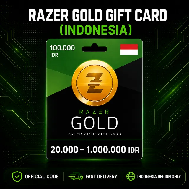 Razer Gold Gift Card (Индонезия) 20,000–1,000,000 IDR | Код пополнения