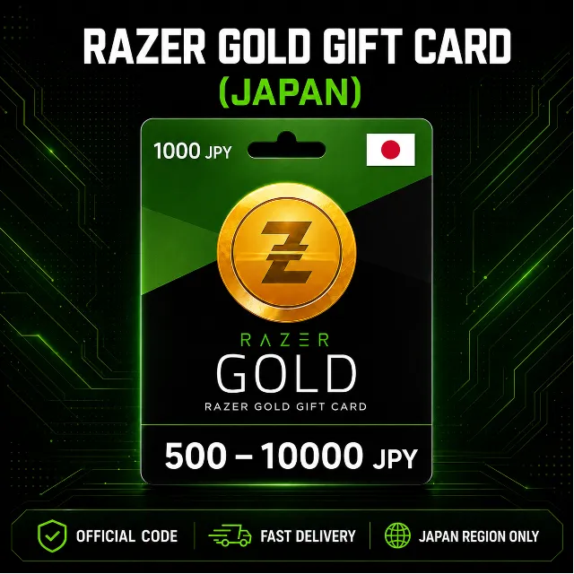 Razer Gold Gift Card (Япония) 500–10000 JPY | Код пополнения