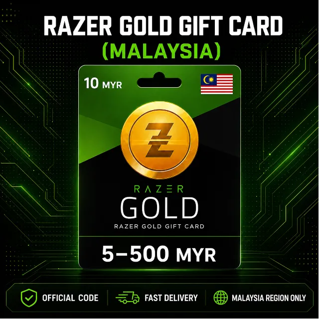 Razer Gold Gift Card (Малайзия) 5–500 MYR | Код пополнения