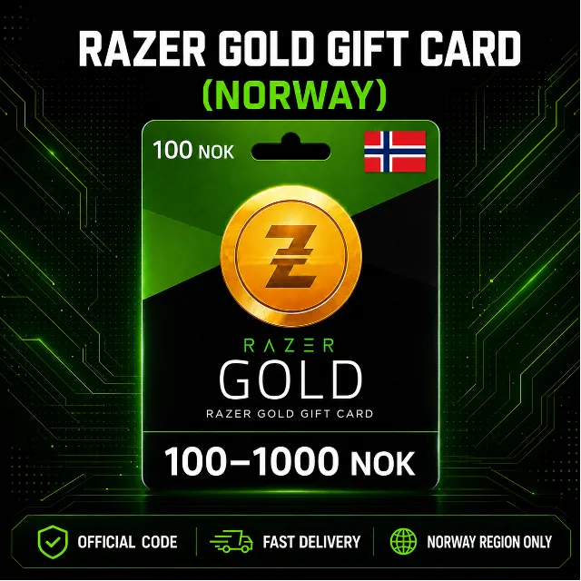 Razer Gold Gift Card (Норвегия) 100–1000 NOK | Код пополнения