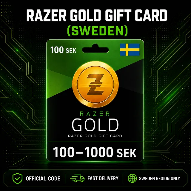 Razer Gold Gift Card (Швеция) 100–1000 SEK | Код пополнения