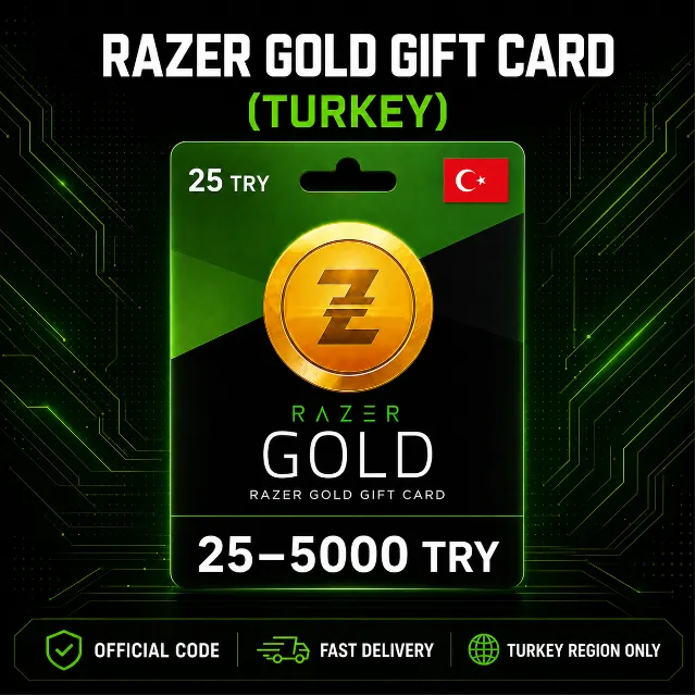 Razer Gold Gift Card (Турция) 25–5000 TRY | Код пополнения