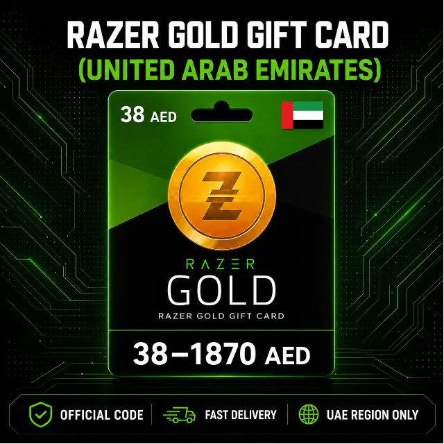 Razer Gold Gift Card (ОАЭ) 38–1870 AED | Код пополнения