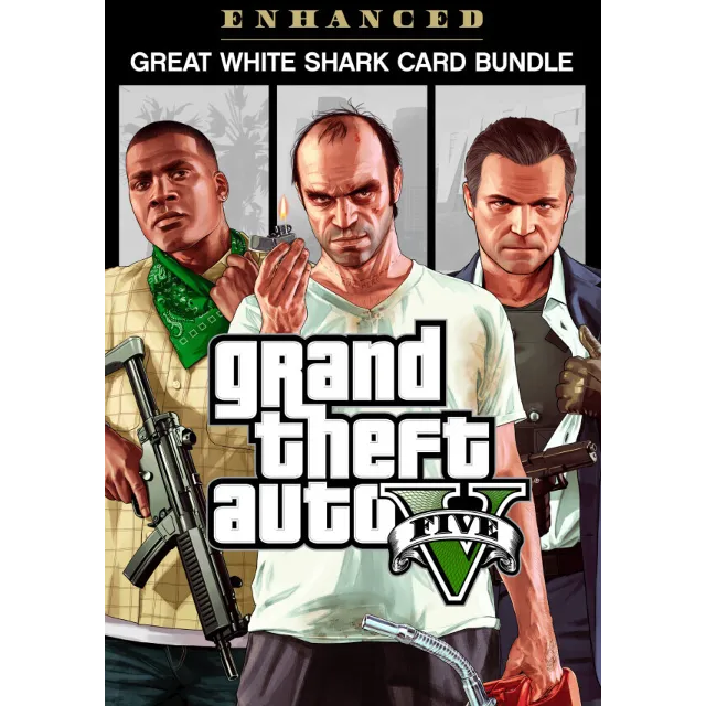 Grand Theft Auto V Enhanced &amp; Great White Shark Card Bundle (Rockstar Social Club/ROW