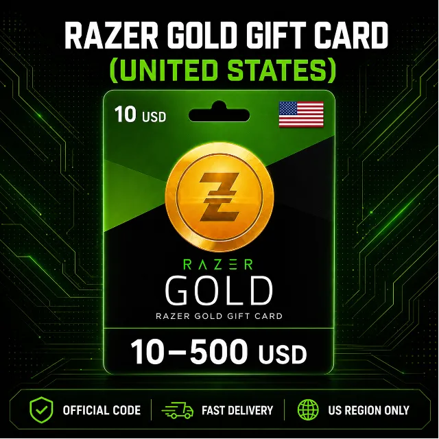 Razer Gold Gift Card (США) 10–500 USD | Код пополнения