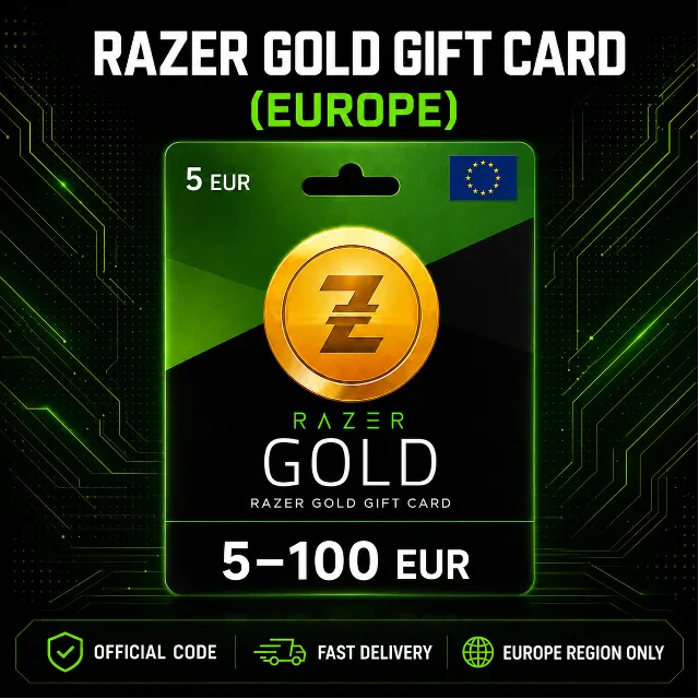 Razer Gold Gift Card (Европа) 5–100 EUR | Код пополнения