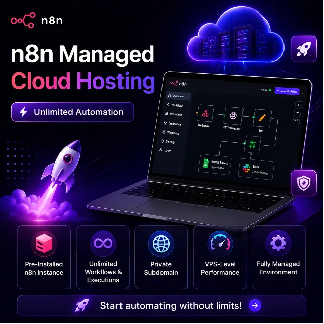 n8n Managed Cloud Hosting – Безлимитная автоматизация