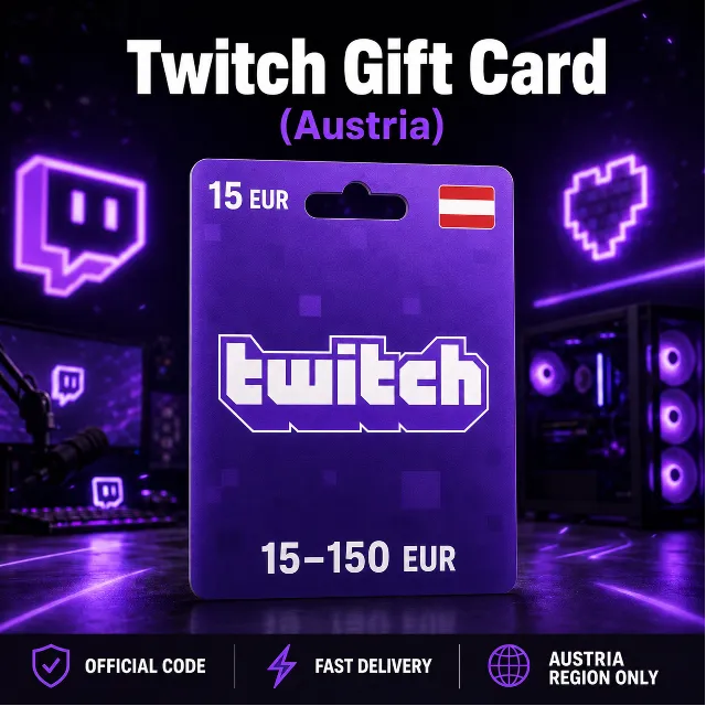 Twitch Gift Card (Австрия) 15–150 EUR | Код пополнения