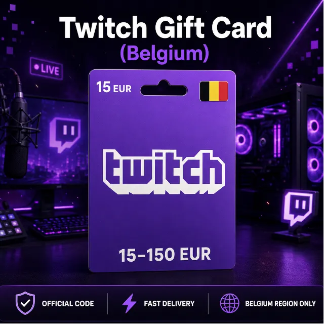 Twitch Gift Card (Бельгия) 15–150 EUR | Код пополнения