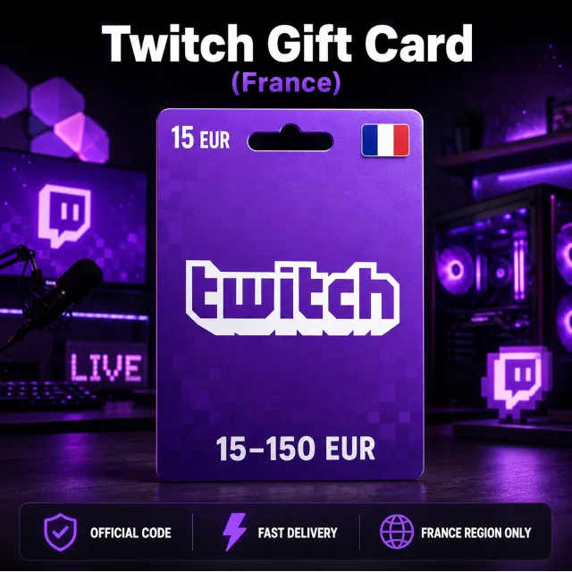 Twitch Gift Card (Франция) 15–150 EUR | Код пополнения