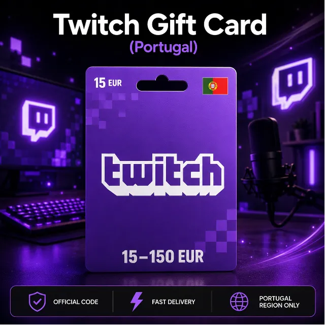 Twitch Gift Card (Португалия) 15–150 EUR | Код пополнения