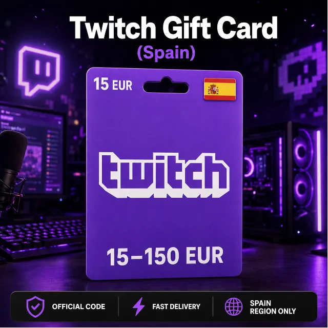 Twitch Gift Card (Испания) 15–150 EUR | Код пополнения