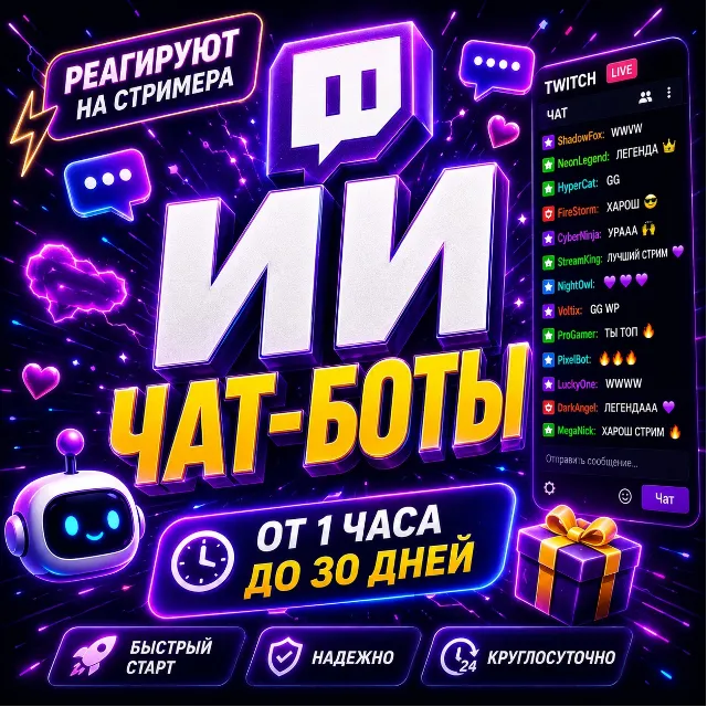 🤖Twitch ИИ чат-боты | Активность в чате