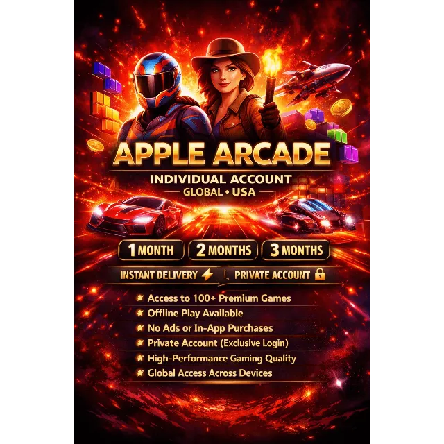 🕹️🍎APPL🎯ARCADE ГЛОБАЛЬНЫЙ💥1/2🎲 МЕСЯЦА 🔥ИНДИВИДУАЛЬНЫЙ🎮ПРИВАТНЫЙ АККАУНТ💥💯