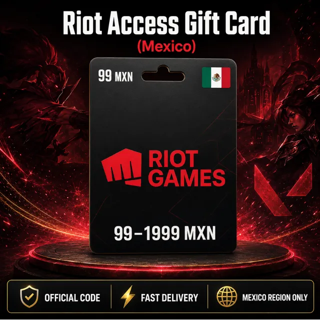 Riot Access Gift Card (Мексика) 99–1999 MXN | Код пополнения