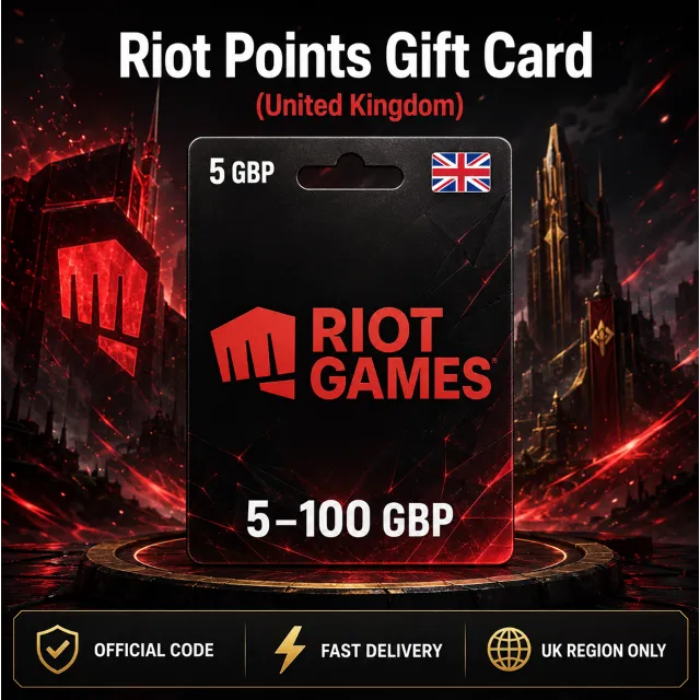 Riot Points Gift Card (Великобритания) 5–100 GBP | Код пополнения