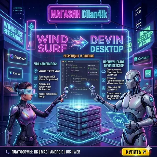 Devin Desktop AI PRO (Windsurf Codeium) • ⚡Быстро • Надежный Сервис &amp; Гарантия