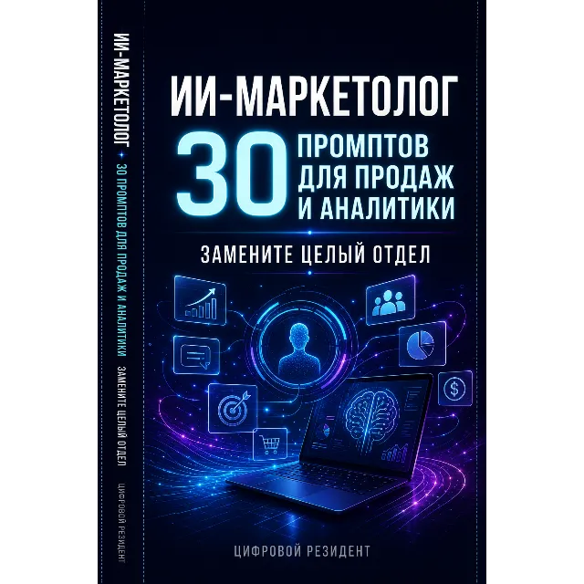 ИИ-Маркетолог: Замените целый отдел. 30 промптов для продаж и аналитики