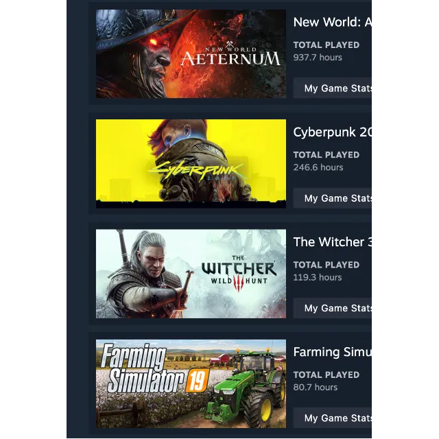 ONLINE STEAM 💎 Cyberpunk 2077, New World: Aeternum + 7 GAMES TOTAL COSTS 200$ + 2 🎁