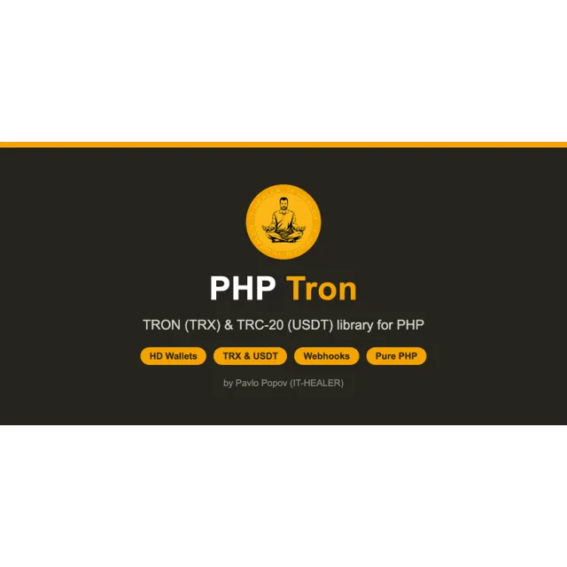 PHP Tron — библиотека для TRON (TRX), TRC-20 и USDT: кошельки, переводы, вебхуки