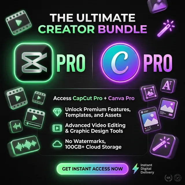 CapCut Pro (7 Дней / 1 Месяц) + Canva Pro (1 Год) | Мгновенная доставка | Глобаль