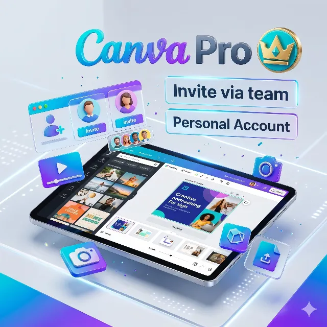 Canva Pro (5months) Invite Via team