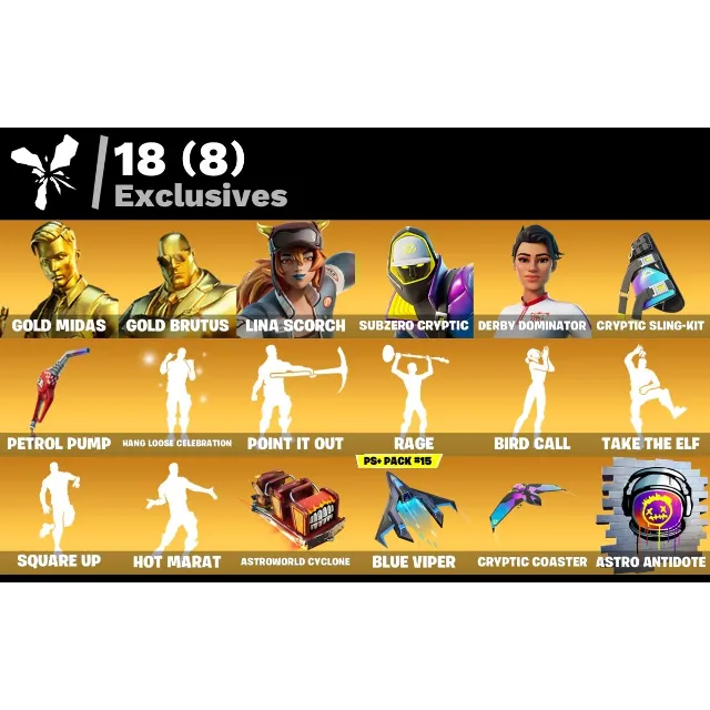Мгновенный доступ • FN (все платформы) • 182 skins • 550 VB• Полный доступ