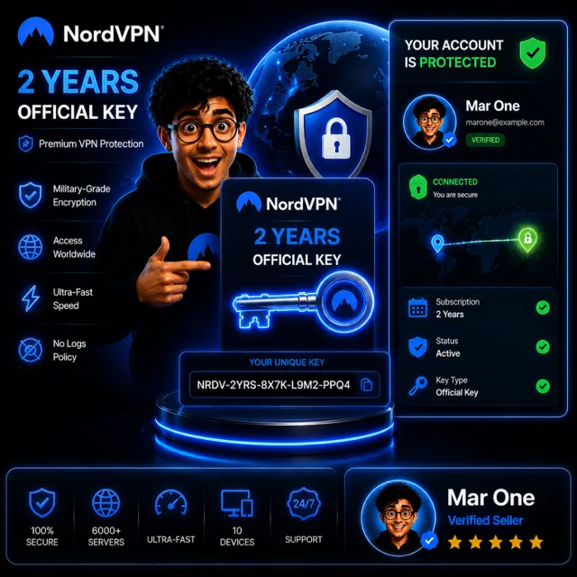 NordVPN 2 года 🔒 | Официальный ключ | Мгновенная доставка 🛡️- Mar One