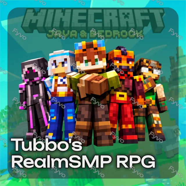 ПРОМОКОД【Tubbo's RealmSMP RPG】— JAVA &amp; BEDROCK | MINECRAFT | СКИН / ПРЕДМЕТ