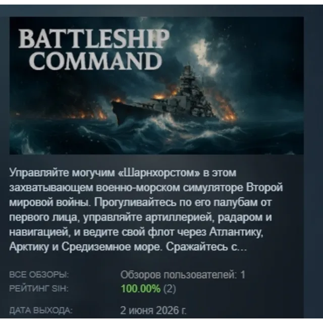 Battleship Command АВТОДОСТАВКА STEAM GLOBAL МГНОВЕННО ЛИЦЕНЗИЯ