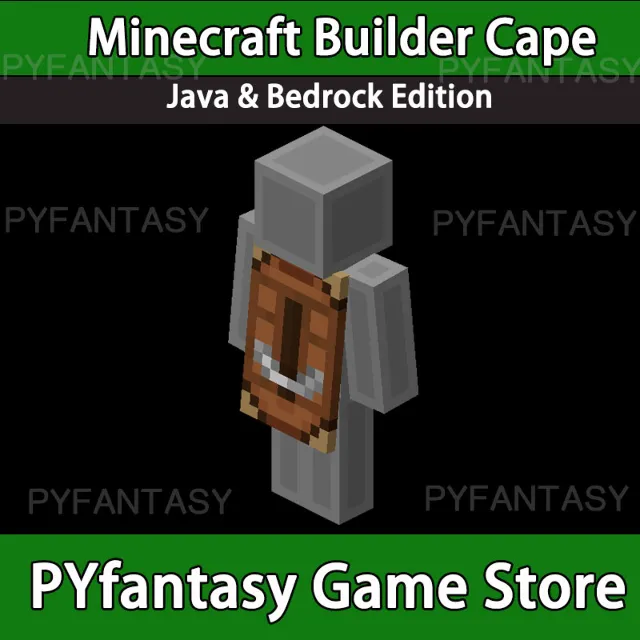 Minecraft Java &amp; Bedrock Edition- Builder Cape KEY