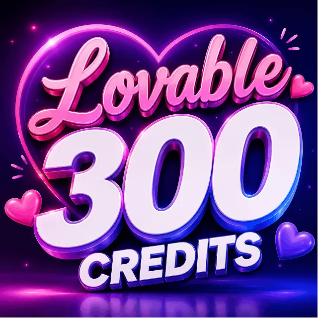 Премиум-подписка Lovable — 300 кредитов в комплекте | Доступ на целый год